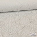 Broderie Geo 2 schulpranden Wit