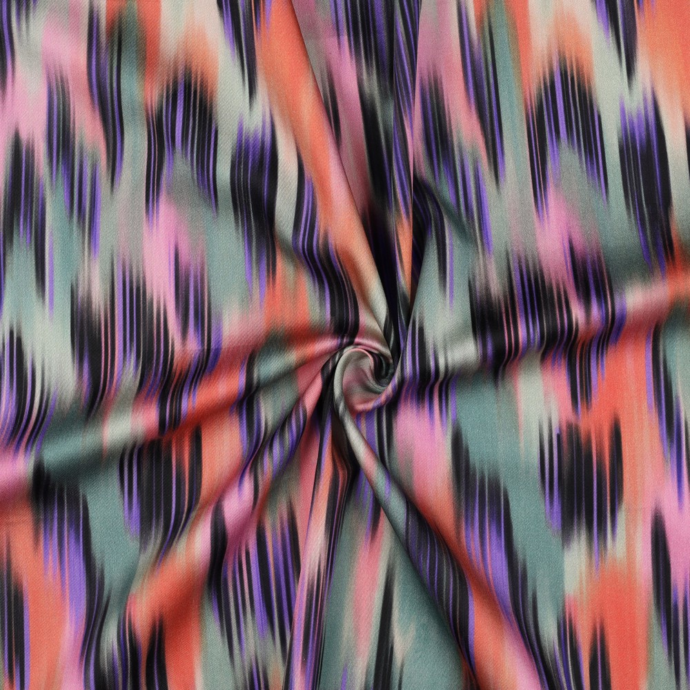 Coton Satin Digi. Abstract Multi