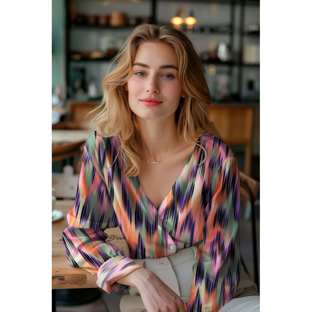 Coton Satin Digi. Abstract Multi