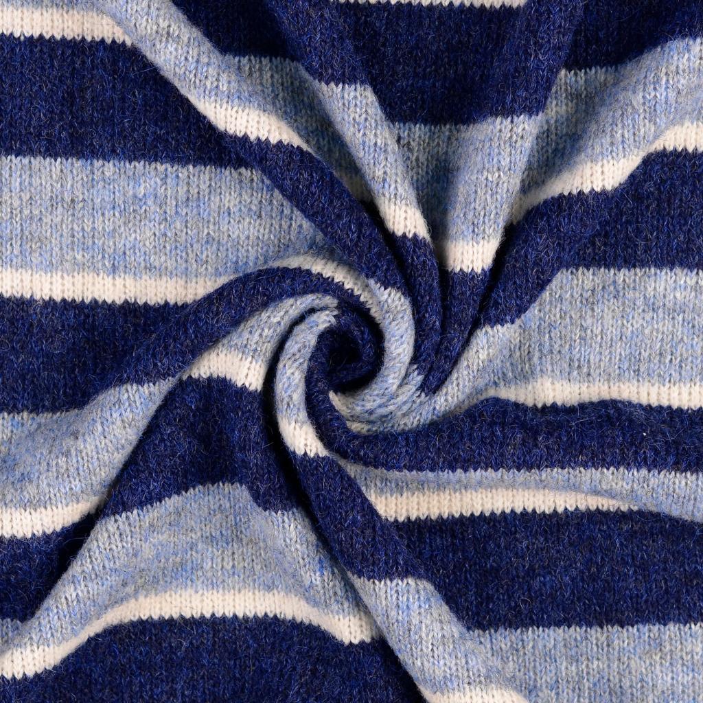 Knitted Wool Stripes - Blue