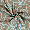 Viscose stretch print abstract taupe