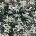 French Terry digital Lily Petrol