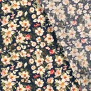 Viscose/ny crepe print bloemen marine