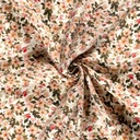 Viscose/ny crepe print bloemen gebroken wit