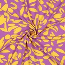 Stretch Magnolia Abstract Leaves Lilac