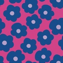 Fine Poplin Big Flower Nerida Hansen Bright Pink