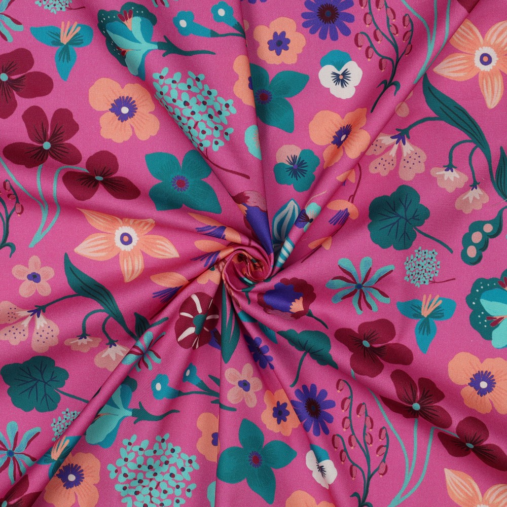 Fine Poplin Dig. Meadow Nerida Hansen Pink