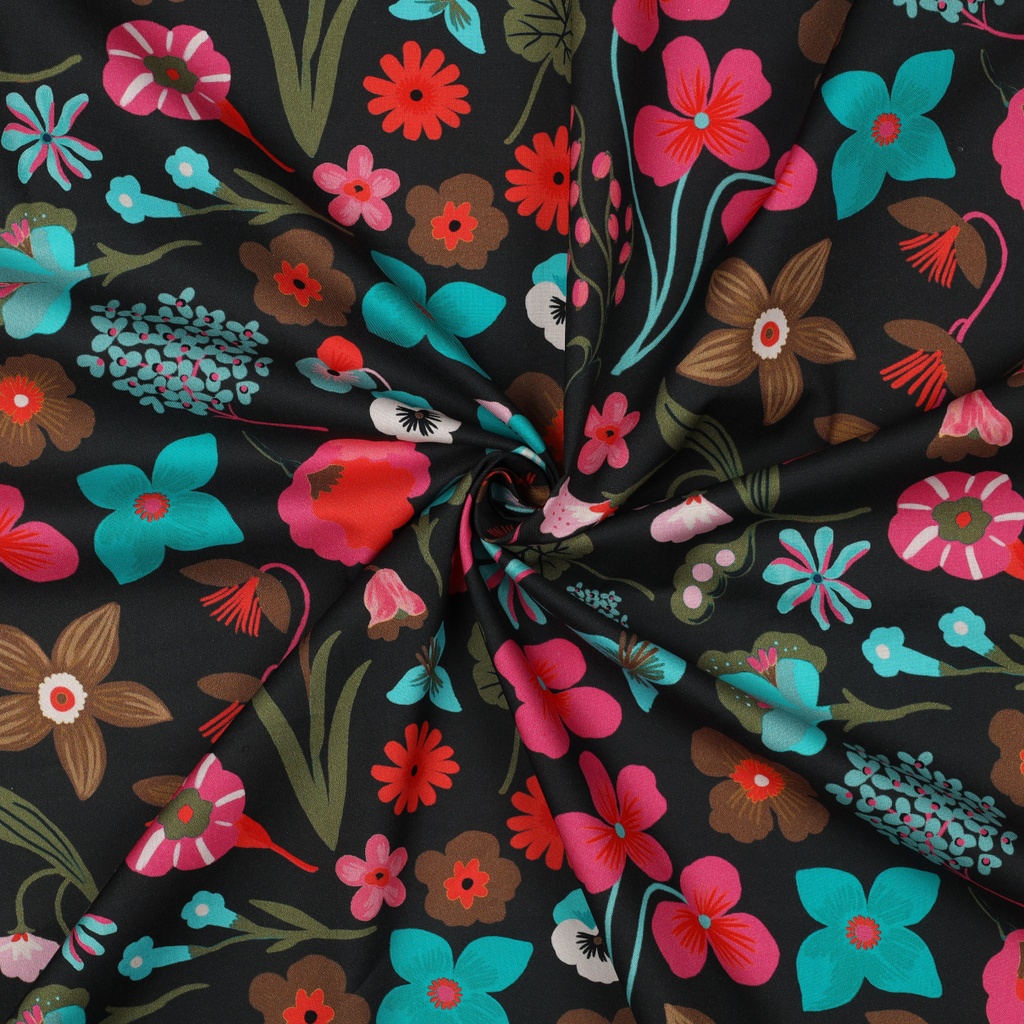 Fine Poplin Dig. Meadow Nerida Hansen Black