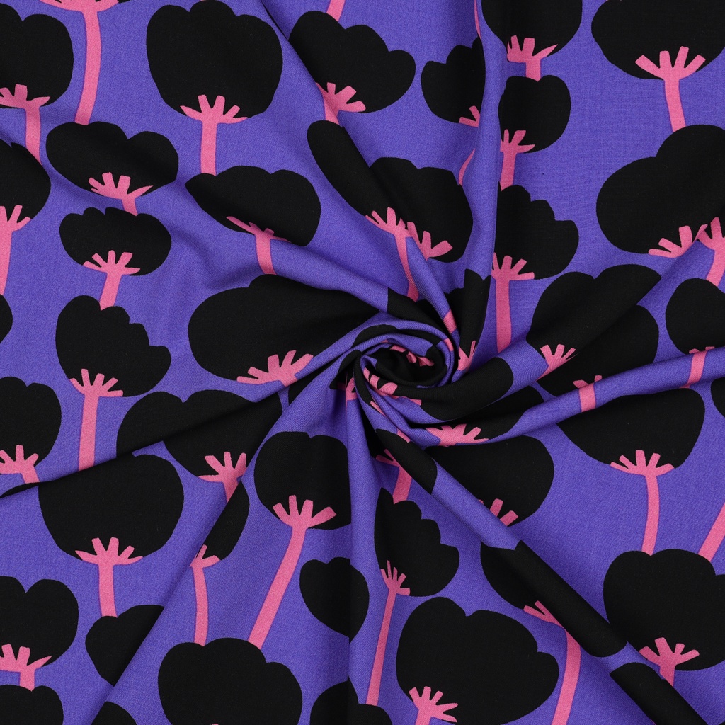 Lenzing Ecovero Poppies Nerida Hansen Purple