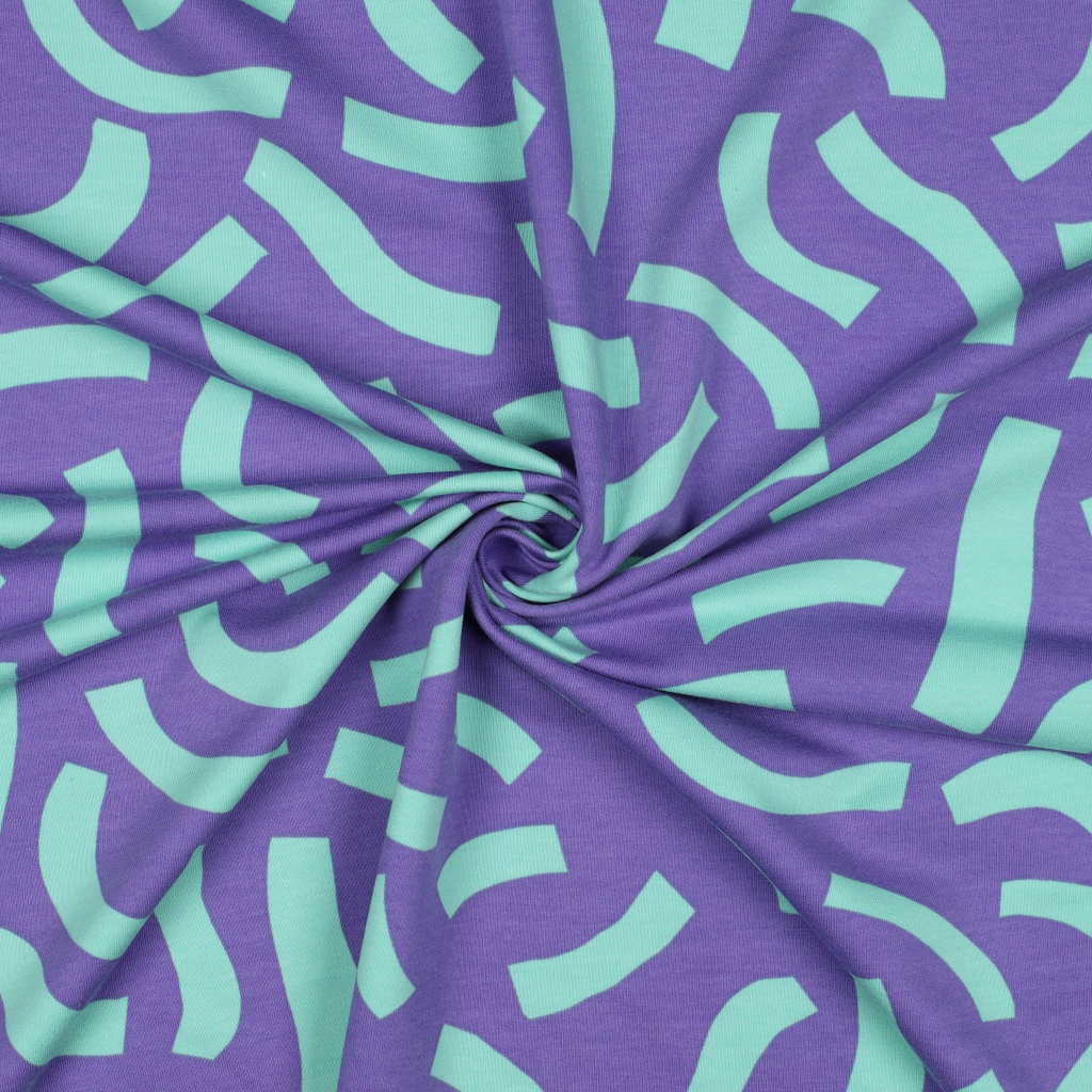 French Terry Playful Nerida Hansen Purple