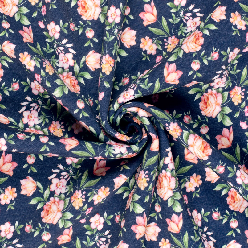 Jogging Digital Print Roses Marine
