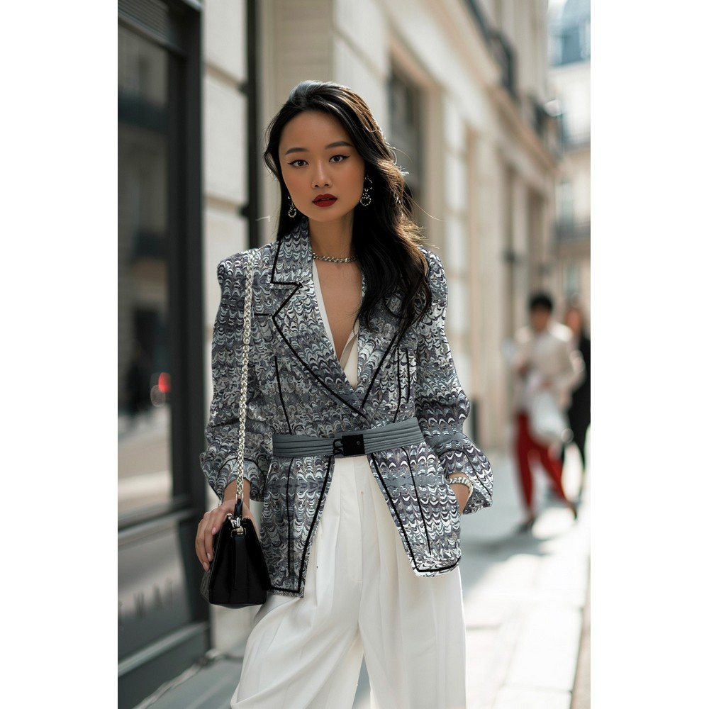 Jacquard Abstract Lurex - Pine