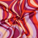 Cotton Satin Abstract Purple
