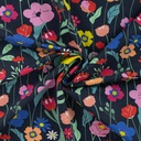 French Terry Print Colourful Flowers