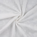 3D Broderie Flowers White