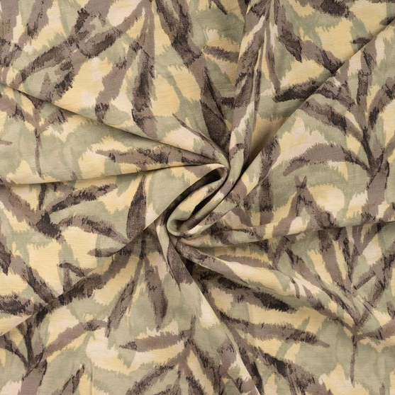 Viscose Nylon Air flow Leaves Kaki
