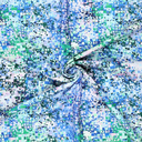 Polyester Stretch Digital Glitches Blue
