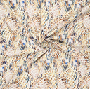 Stretch Cotton Satin Animaldots Beige