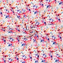 Polyester Stretch digi Daisies Pink/Blue