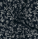Stretch Cotton Poplin Nice Flower Dark Navy