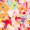 Stretch Cotton Poplin Fade Flowers Rose