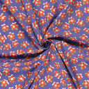 Stretch Cotton Poplin Fine Flowers Lila