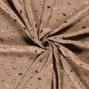 Bamboo Poplin Birds Dark Beige