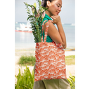 Canvas Beachy Shells Salmon