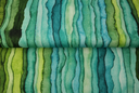 Jersey Viscose Aqua & Green Color Stripes 