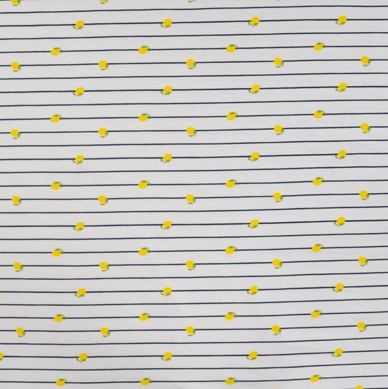 Jersey Print Lemons Yellow