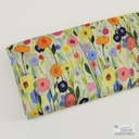 Shiny Viscose Colorful Flowers