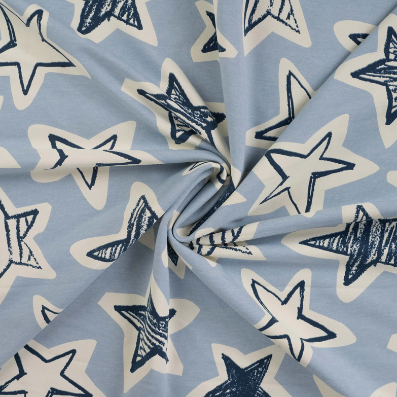 French Terry Stars Blue