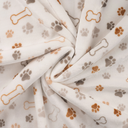Wellnessfleece Paws and Bones Off White