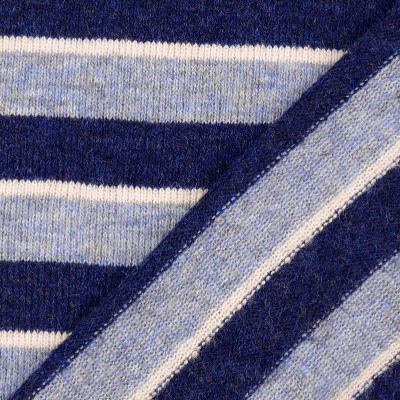 Knitted Wool Stripes - Blue