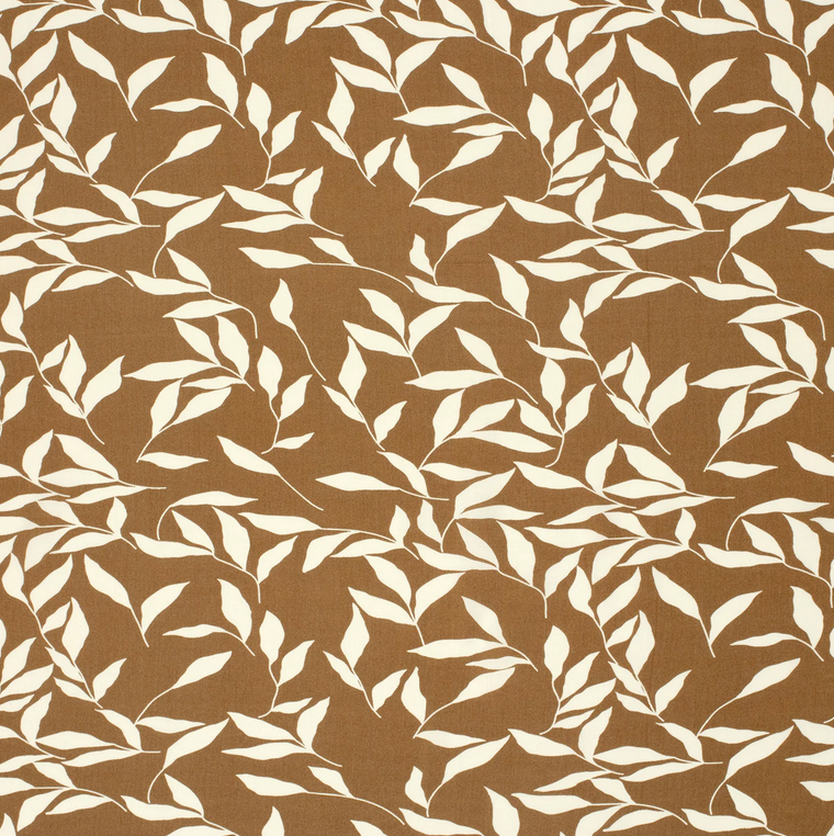 Viscose Poplin print bladeren - Hazel
