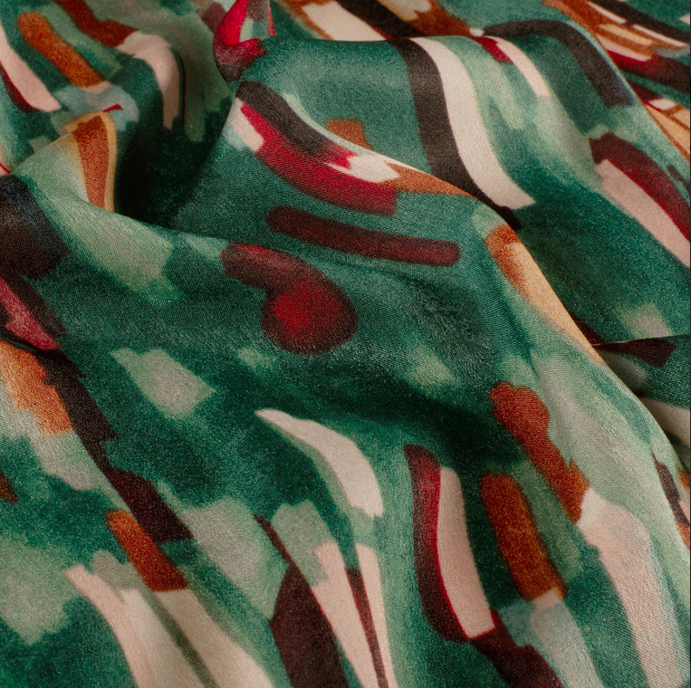Polye. Satin Velvet Sticks Petrolgreen