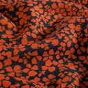 Viscose/Nylon Small Flower Orange/Navy