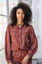 Viscose Twill Abstract Lines Terra