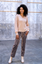 Suède Stretch Snake Beige