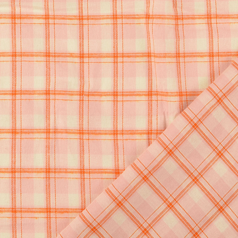 Flanel Ruit Coral