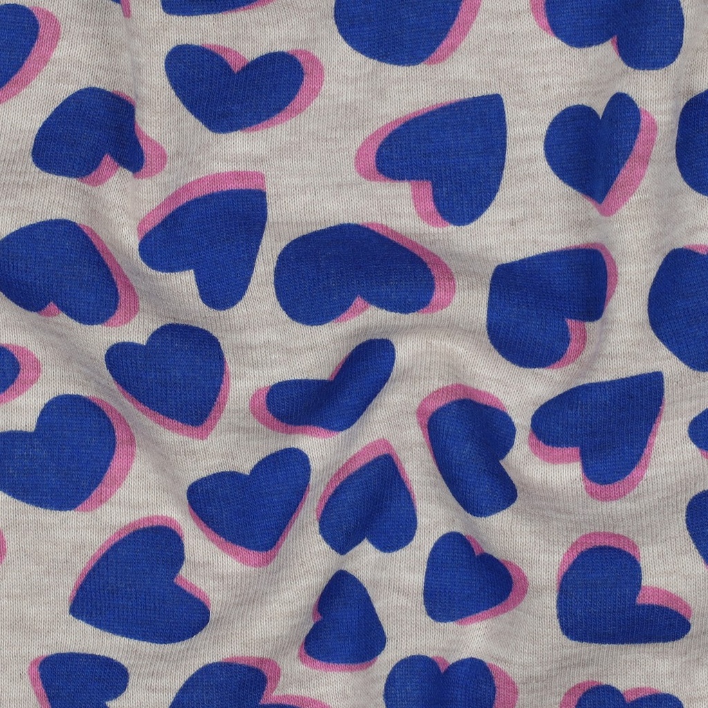 Sweat Melange Blue Hearts