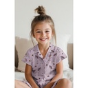 Jersey Melange Glitter Horses Lilac