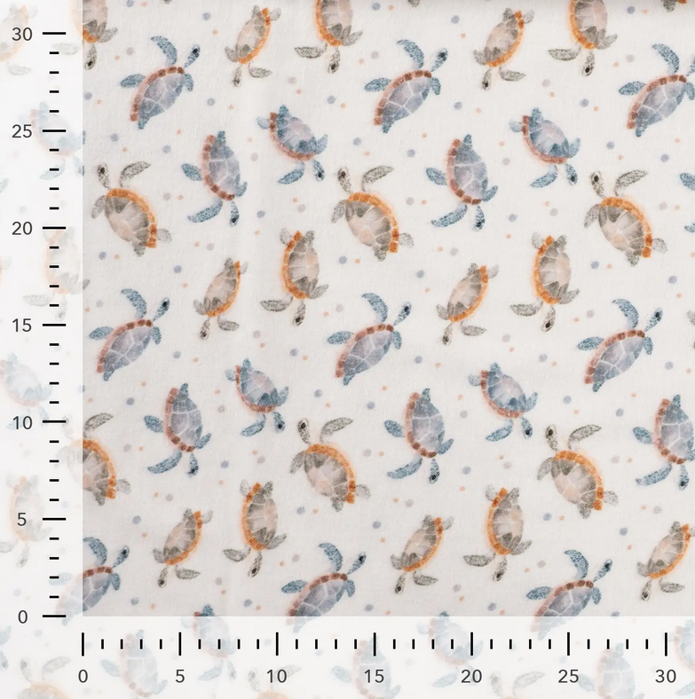 Flanel Digital Turtle Off White