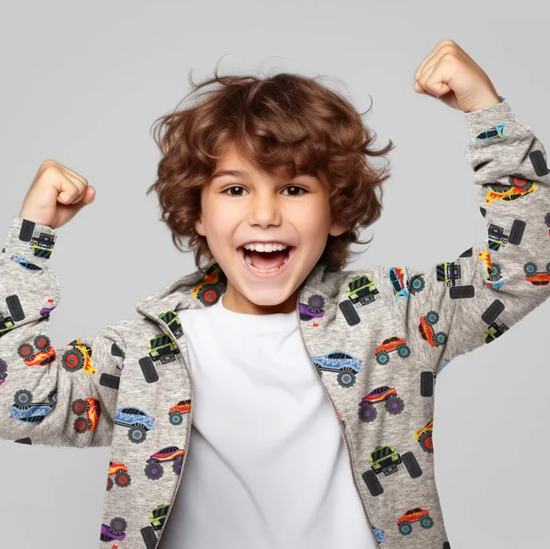 Alpenfleece Monster Machines Grey