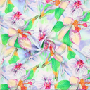 Cezanne Silky Viscose Satin Stretch Maxi Flower Orange/Lilac