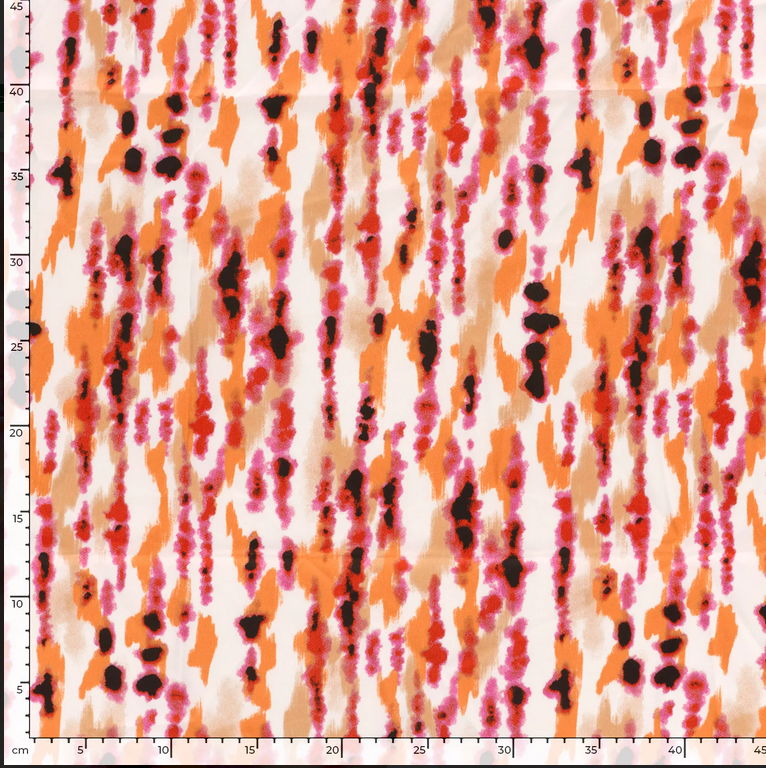 Satin Abstract Orange