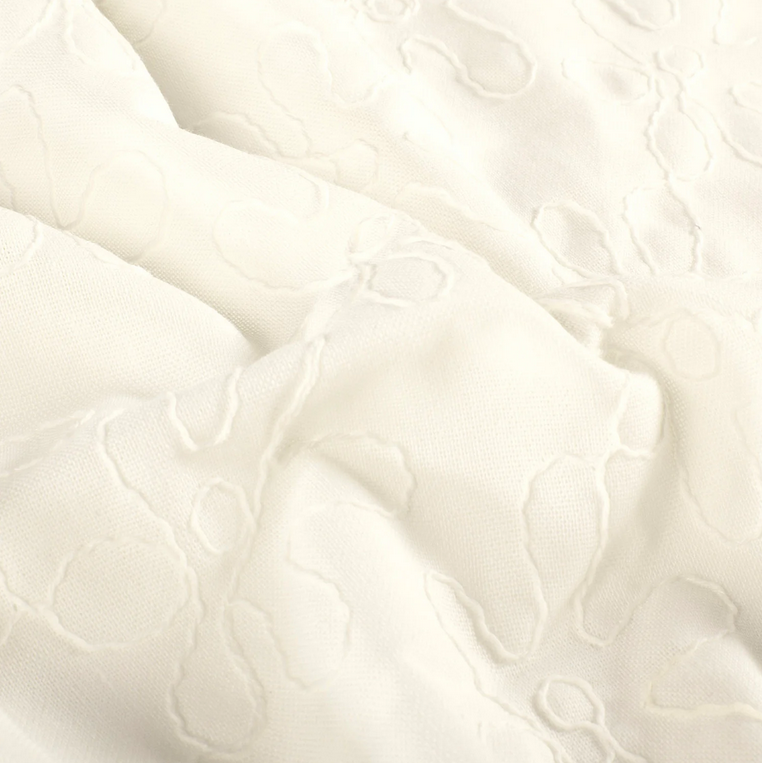 Bamboo Broderie Off White