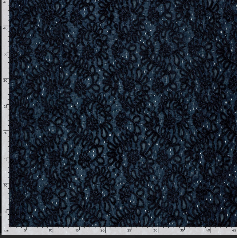 Chenille Kant Stretch Navy