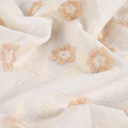 Katoenen Broderie Lovely sand Flowers 