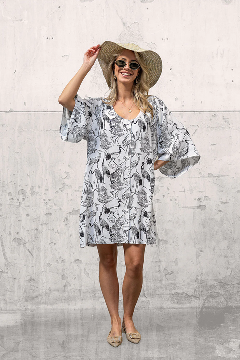 Viscose Linnen Heron White